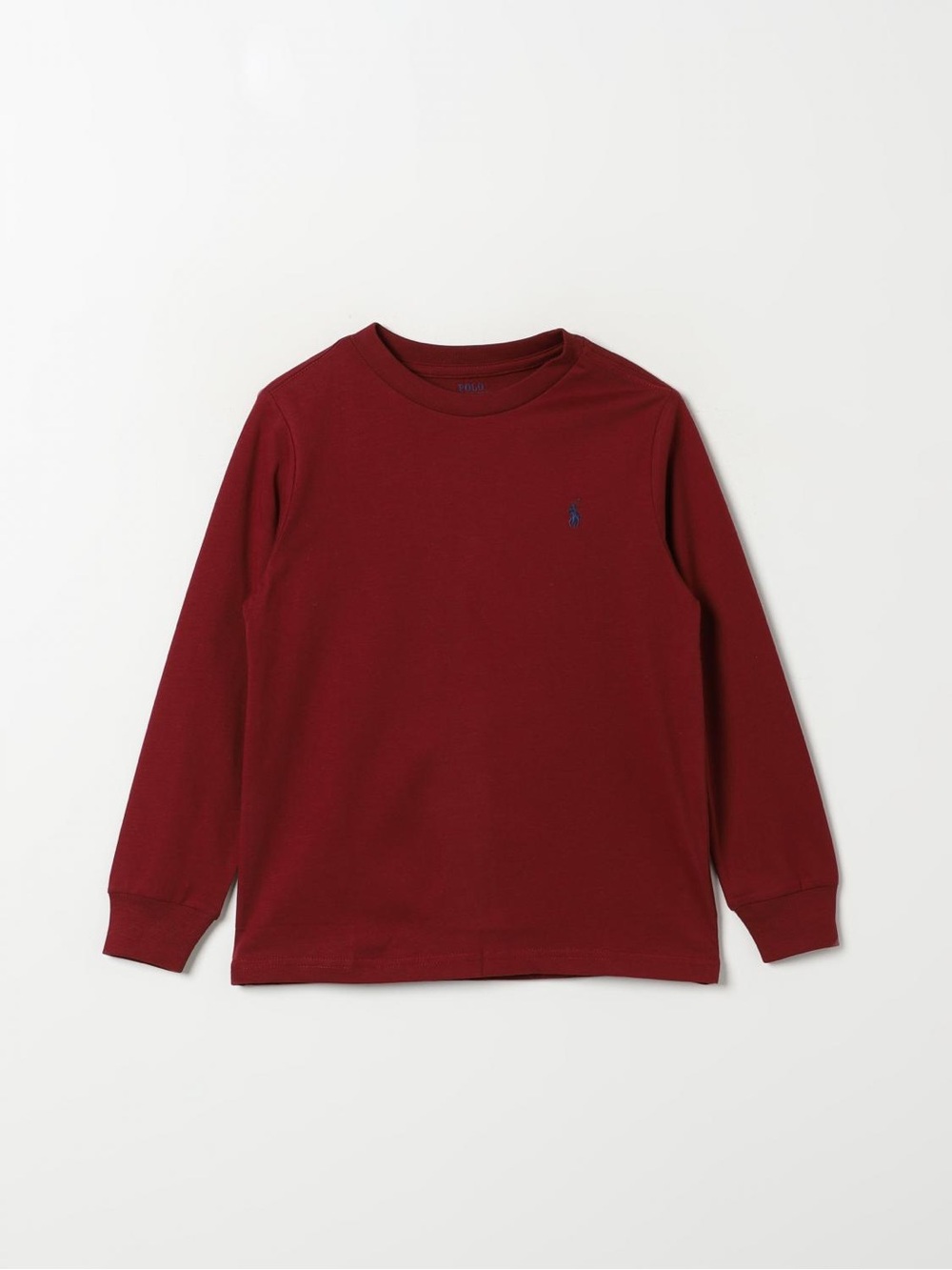 Polo Ralph Lauren Long-Sleeve Crewneck Tee in Burgundy - Kids 2T